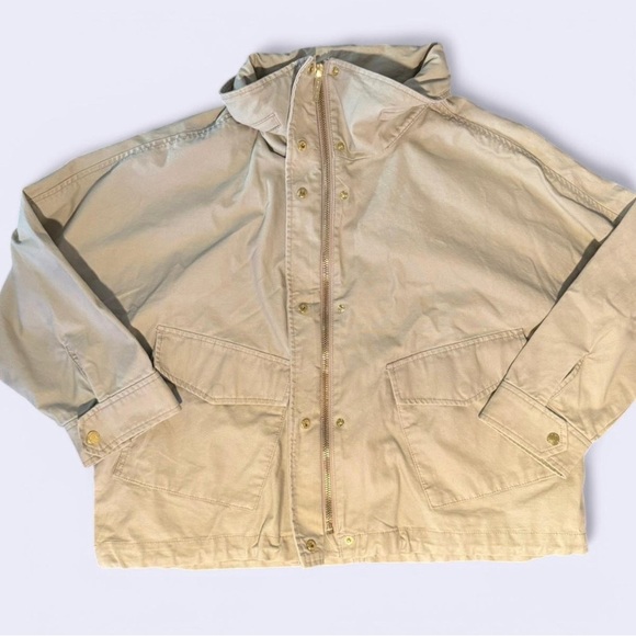 Michael Kors cropped trench coat/ lightweight jacket - Picture 3 of 11